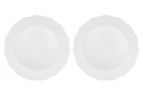 Набор тарелок для закуски 20,5*20,5*1,8 см. 2 пр. "Белый узор"