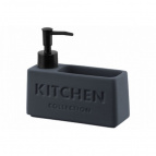 Диспенсер для моющего средства 420 мл, 16.5*5,5*14.5 см, "KITCHEN", графит