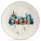 ТАРЕЛКА ЗАКУСОЧНАЯ AGNESS "С НОВЫМ ГОДОМ!" 17*3 СМ
