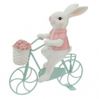 Фигурка декоративная "Заяц на велосипеде", L17,5 W6 H19,5 см