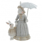 Фигурка декоративная "Зайчиха с зайчонком", L15,5 W12 H20,5 см