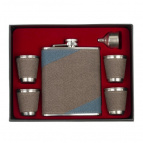 Набор подарочный (фляжка 500 мл, 4 стопки, воронка), L27 W21 H6 см