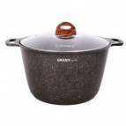 Кастрюля а/пр литая 10л стекл/кр Granit ultra original KUKMARA