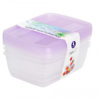 Набор контейнеров Fresco 4 шт. 1000 мл (Лаванда)