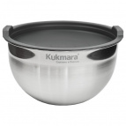 Миска нерж 2,8л 20см пласт/кр ТМ KUKMARA