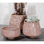 398389 Кашпо керам. Schale Bellaflora d24 h12 см розовый (ш/к 9036)