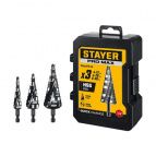 STAYER винтовая спираль, набор сверл ступенчатых 3 шт, 4-30мм  (29661-4-30-H3)