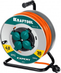 силовой удлинитель на стальной катушке  ПВС 3х2.5 30м 4000Вт IP44, KRAFTOOL EXPERT 4.0, (55089-30)