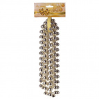 Украшение новогоднее "Бусы" (шампань) , D14мм, L2,7м