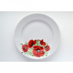 Тарелка мелкая 200 мм Маки Гладкий край