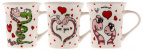 ДАРЮ С ЛЮБОВЬЮ, кружка 310мл, МИКС 3 ДЕКОРА, NEW BONE CHINA, упаковка - гофрокороб