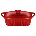 ФОРМА ДЛЯ ЗАПЕКАНИЯ С КРЫШКОЙ РЕАКТИВНЫЙ КРАСНЫЙ/REACTIVE RED 33*23*9,5/13 СМ 2000 МЛ