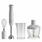 Блендер DELTA DL-7062B белый: 1200 Вт, регулир. скорости, стакан, венчик,измельчитель (12)