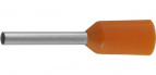 Наконечник СВЕТОЗАР штыревой, изолированный, для многожильного кабеля, оранжевый, 0,5 кв. мм, 25шт