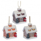 Украшение новогоднее "Домик" с подсветкой L6,5 W5 H8 см (2хLR44, не прилаг.). 3в