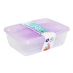 Набор контейнеров 3 в 1 Fresco 500,1000,1750 мл (Лаванда)