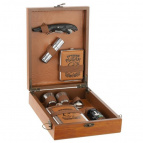 Набор подарочный (фляжка 220 мл, 2 стопки, воронка, портсигар, фонарь, мультитул), L18,5 W24 H6,5 см