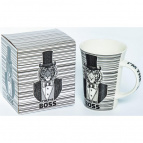 I AM BOSS, кружка 450мл, NEW BONE CHINA, индивидуальная подарочная упаковка