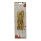 Набор из 12-ти свечей для торта, D 0,5 см,L6,5 W1,5 H20 см