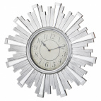 Часы настенные кварцевые "SWISS HOME" серебро  50*50*4 см. диаметр циферблата=20см. 