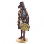 Фигурка декоративная "Лошадь" с часами D4см, (LR44x1 н/п), L12 W7,5 H24,5 см