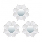QWERTY Комплект декоративных зеркал "Бордо", белый,  3шт, D10 см /16