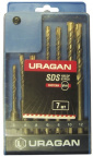 Набор URAGAN Буры по бетону, хвостовик "SDS-Plus", 5х110; 6х110; 6х160; 8х110; 8х160; 10х160; 12х160мм; 7шт