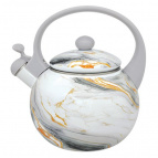 Чайник эмал 2,0л со свистком Мраморный ТМ Appetite