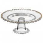 БЛЮДО СЕРВИРОВОЧНОЕ "GOLDEN CHARM" НА НОЖКЕ, 20*8 СМ