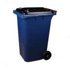 Бак для мусора 240л (на колесах)(черно-синий)