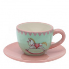 Набор чашка с блюдцем "Лошадка",  250 мл, L15 W15 H8 см