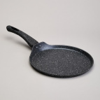 СКОВОРОДА БЛИННАЯ AGNESS С АНТИПРИГАРНЫМ ПОКРЫТИЕМ "BLACK MARBLE", 24Х2СМ, ИНДУКЦИОННОЕ ДНО
