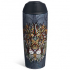 Термокружка Agness "Лев" С Кнопкой-Стоппером, 380Мл Колба Нерж.Сталь