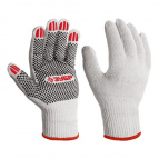 М (8), х/б перчатки с ПВХ покрытием (точка), 10 класс (11440-М)