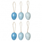 Набор из 6-ти изделий декоративных подвесных "Яйцо" (4*6,5), L14 W12,5 H4,5 см