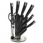 WEBBER BE-2272N Набор ножей на акриловой подставке 8 пр. (нерж.сталь+антибактер.покрытие) (6)