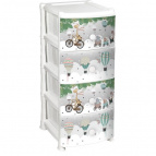 Комод 4-х секц. с декором "Лимпопо"