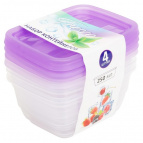 Набор контейнеров Fresco 4 шт. 250 мл (Лаванда)