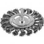 ЗУБР "ПРОФЕССИОНАЛ". Щетка дисковая для дрели, жгутированная стальная проволока 0,5мм, 100мм