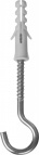 Дюбель распорный полипропиленовый, тип "ЕВРО", в комплекте с шурупом-полукольцом, 6 х 30 / 4 х 65 мм, 150 шт, ЗУБР Мастер 30685-06-30
