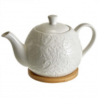 AK5-0033 Заварочный чайник (1000 мл) на бамбуковой подставке (12)