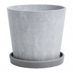 Горшок бетон. Грэй серый конус №2 d-14,5 см, h-13 см