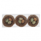 Набор из 3-х изделий декоративных "Гнездо пасхальное" (6,5*4,5), L21 W7 H4,5 см