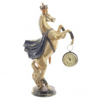 Фигурка декоративная "Лошадь" с часами D5см, (LR44x1), L22 W11 H39,5 см