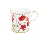 Кружка 170 мл 10,5*8*7,5 см "Маки" NEW BONE CHINA