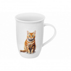 Кружка 450 мл 12*9*12,5 см "Кот Борис", NEW BONE CHINA
