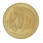 Изделие декоративное "Монета Лошадь", L4,5 W4,5 H0,5 см