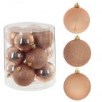 Украшение новогоднее "Шар", набор из 12-ти шт, L9 W9 H9,5 см Полимерный материал