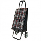 DT-23 Тележка багажная 50кг, МЕТАЛ колеса,черный с белым (10)