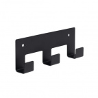 Вешалка настенная 3 крючка (черный)